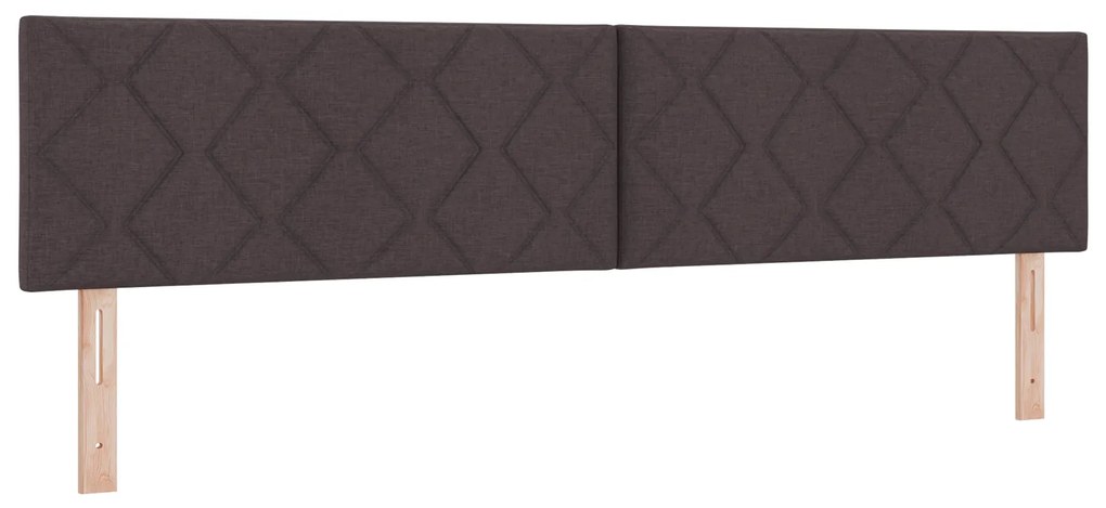 vidaXL κρεβάτι Box Spring με στρώμα  Καφέ 200x200 εκ Υφασμάτινο
