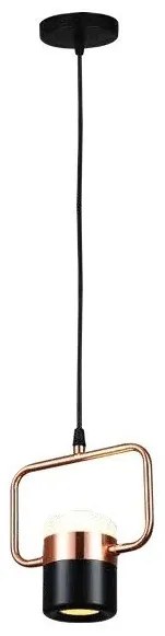Κρεμαστό Φωτιστικό Οροφής Led Ροζ Χρυσό 144-18003 Eurolamp-144-18003-Μαύρο-Χρυσό 144-18003