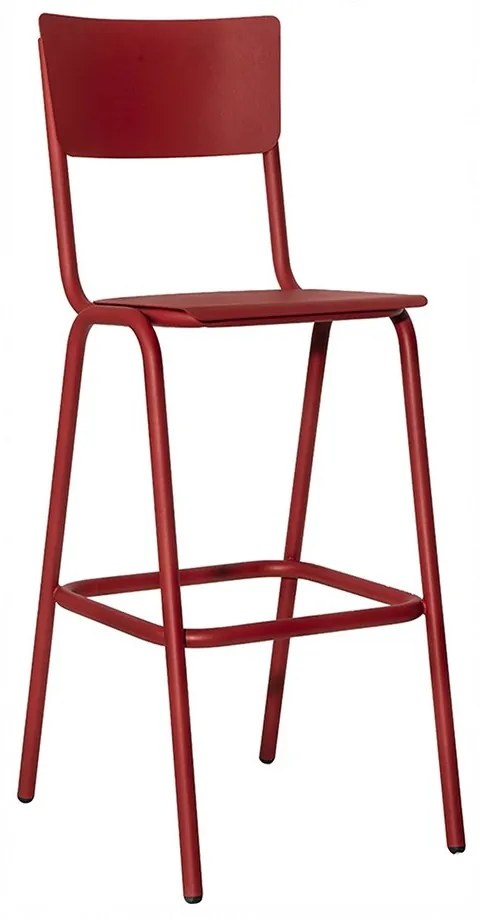 Σκαμπό Μπαρ School/S-M 02-00-1106 55x44x116cm Red
