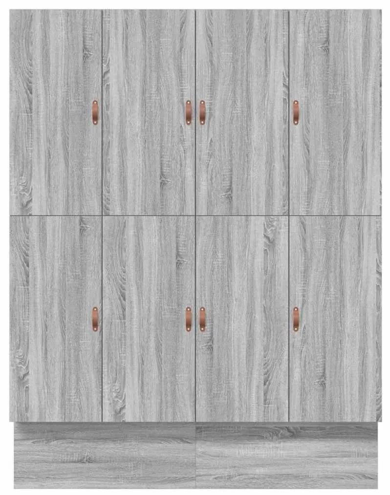 vidaXL Κρεβάτι με αποθηκευτικό χώρο Γκρι sonoma 236.5 x 180 x 31.5 εκ