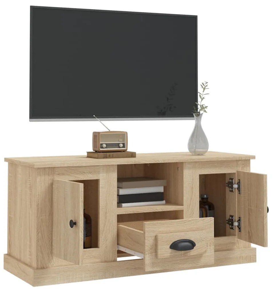 vidaXL Έπιπλο Τηλεόρασης Sonoma Δρυς 100x35,5x45 εκ. Επεξ. Ξύλο