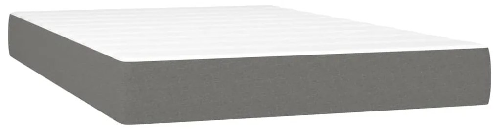 vidaXL Κρεβάτι Boxspring με Στρώμα Σκούρο Γκρι 120x200 εκ. Βελούδινο