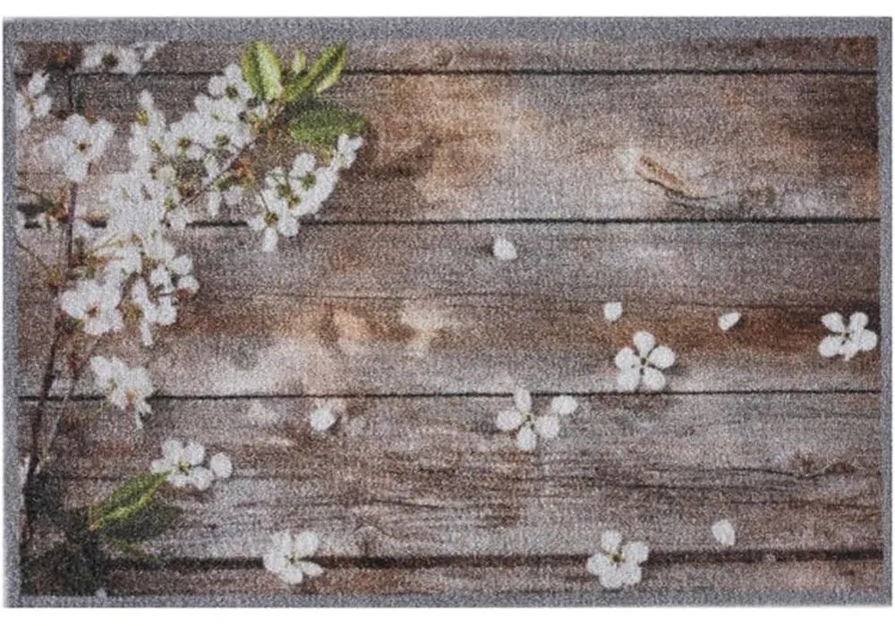 Πατάκι Εισόδου Impression 160 Flowers on Wood 40X60cm Beige Sdim 40Χ60