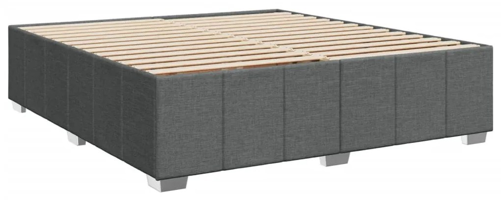 ΚΡΕΒΑΤΙ BOXSPRING ΜΕ ΣΤΡΩΜΑ ΣΚΟΥΡΟ ΓΚΡΙ 200X200 ΕΚ. ΥΦΑΣΜΑΤΙΝΟ 3289483