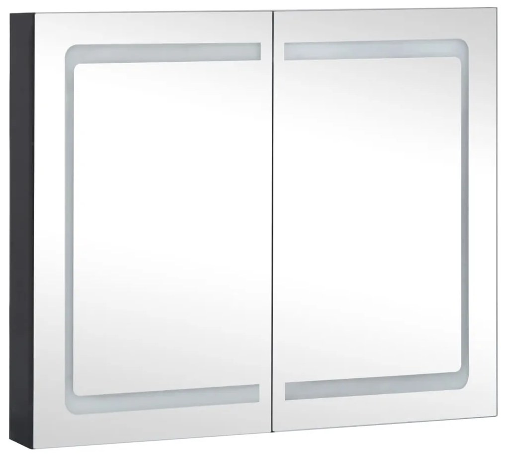vidaXL Ντουλάπι Μπάνιου με Καθρέφτη και Φωτισμό LED 80 x 12,2 x 68 εκ.
