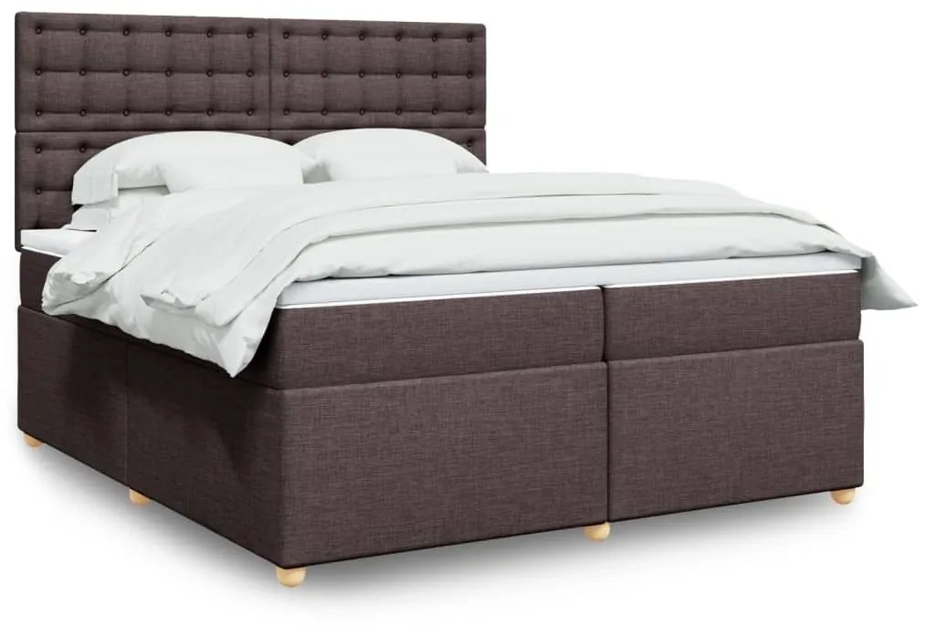 ΚΡΕΒΑΤΙ BOXSPRING ΜΕ ΣΤΡΩΜΑ ΣΚΟΥΡΟ ΚΑΦΕ 200X200 ΕΚ. ΥΦΑΣΜΑΤΙΝΟ 3293704