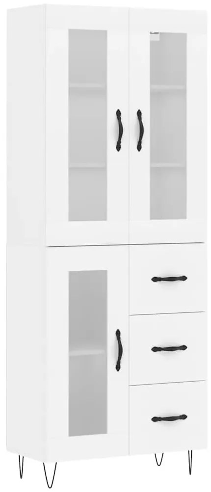 vidaXL Ντουλάπι Λευκό 69,5x34x180 εκ. από Επεξεργασμένο Ξύλο