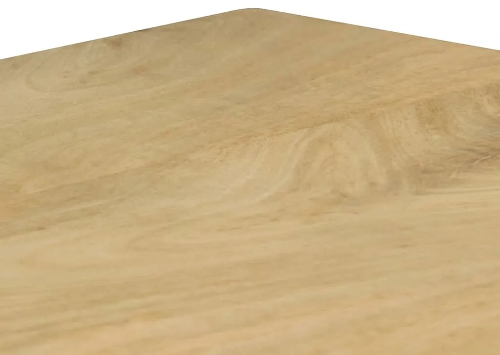 vidaXL Τραπεζαρία 115 x 55 x 76 εκ. από Μασίφ Ξύλο Μάνγκο και Ατσάλι