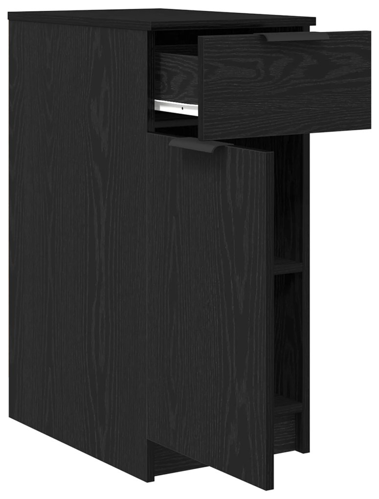 vidaXL Γραφείο Ντουλάπι σε Μαύρη Βελανιδιά - 33x50x75 εκ. - Φτιαγμένο από Επεξεργασμένο Ξύλο