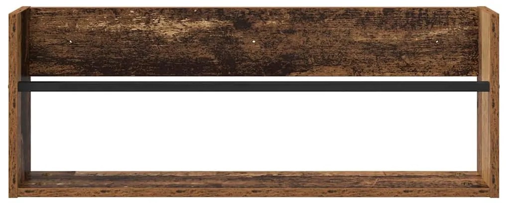 vidaXL Ράφι Περιοδικών Παλιό ξύλο 80 x 12 x 30 εκ Επεξεργασμένο ξύλο