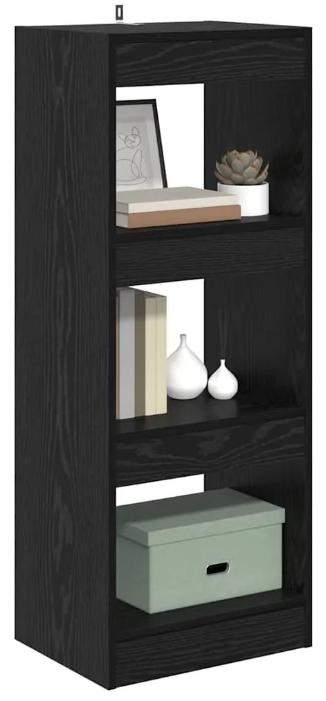 vidaXL Βιβλιοθήκη Μαύρη δρυς 40 x 30 x 103 εκ. Επεξεργασμένο ξύλο