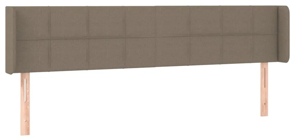 vidaXL Κεφαλάρι με Πτερύγια Taupe 203x16x78/88 εκ. Υφασμάτινο
