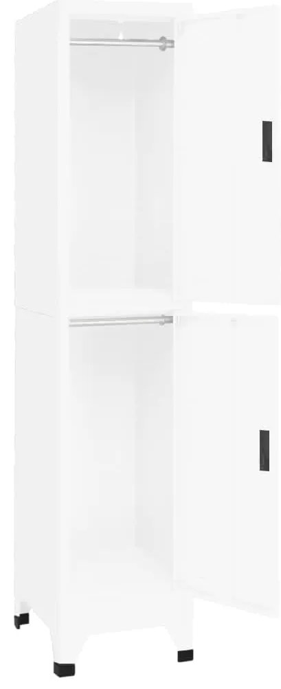 vidaXL Φοριαμός Λευκός 38 x 45 x 180 εκ. Ατσάλινος