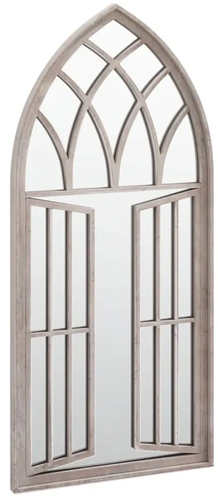 vidaXL Καθρέφτης Κήπου για Εξ. Χώρους Λευκό της Άμμου 100x45 εκ Σίδερο