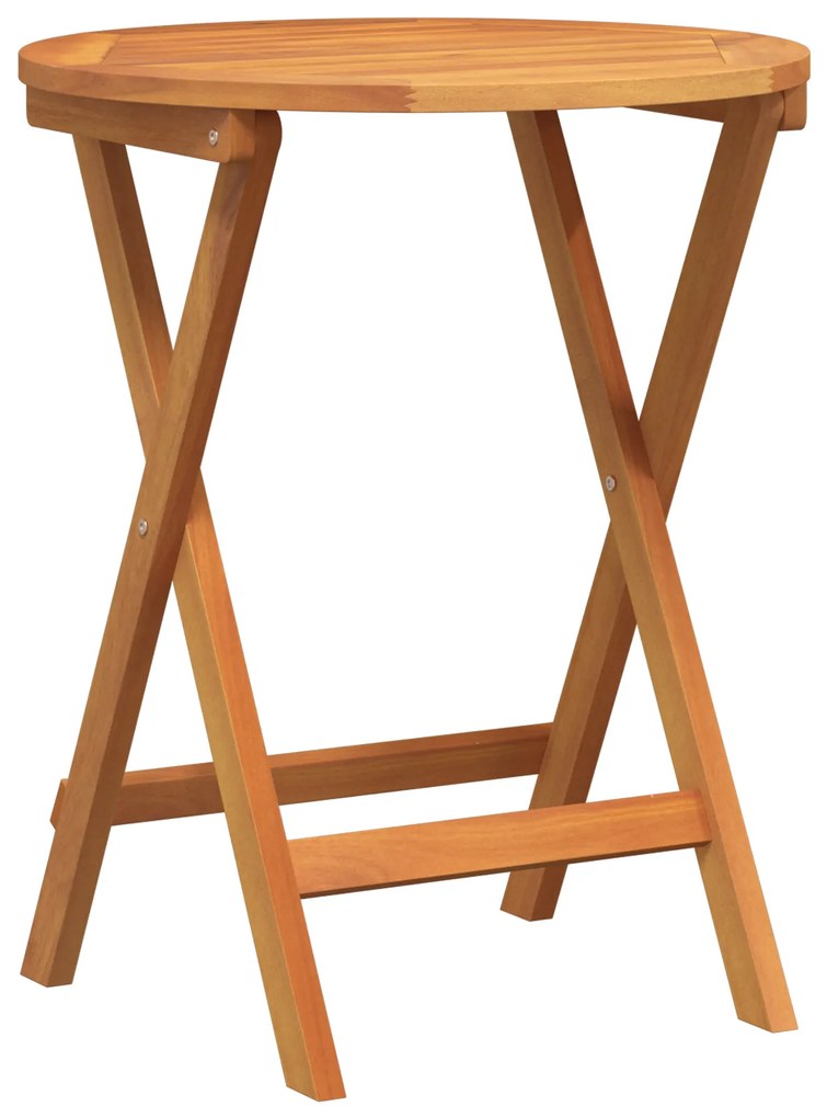 vidaXL Ανακ folding Garden Table Γύρος Ø60x72 εκ. Από Στερεό Ξύλο Ακακίας