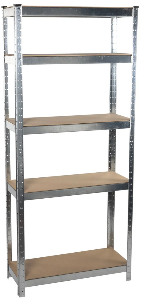 Ραφιέρα Βαρεώς Τύπου Ασημί/Φυσικό Μέταλλο/MDF 75x30x172cm