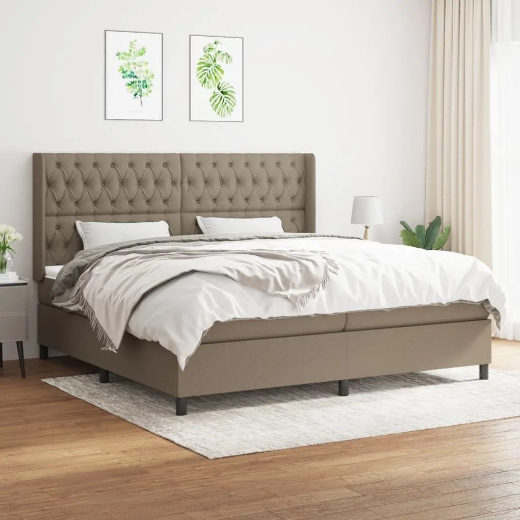 ΚΡΕΒΑΤΙ BOXSPRING ΜΕ ΣΤΡΩΜΑ TAUPE 200X200 ΕΚ. ΥΦΑΣΜΑΤΙΝΟ 3131701