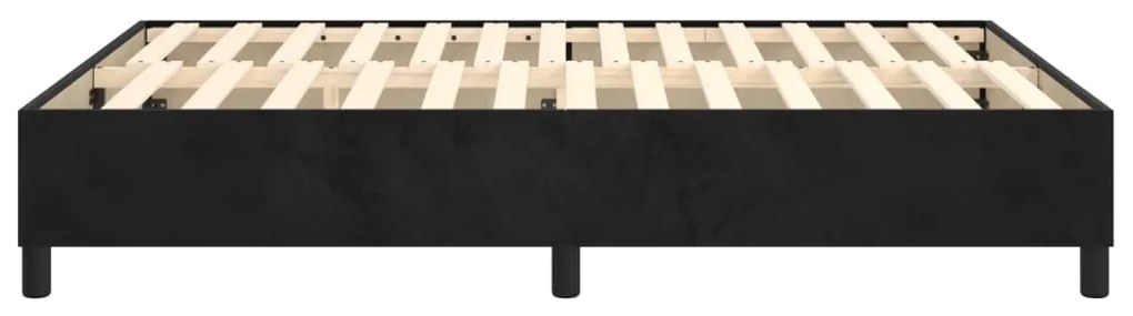 vidaXL Σκελετός Κρεβατιού με Ελατήρια Μαύρο 140x200 εκ. Βελούδινο