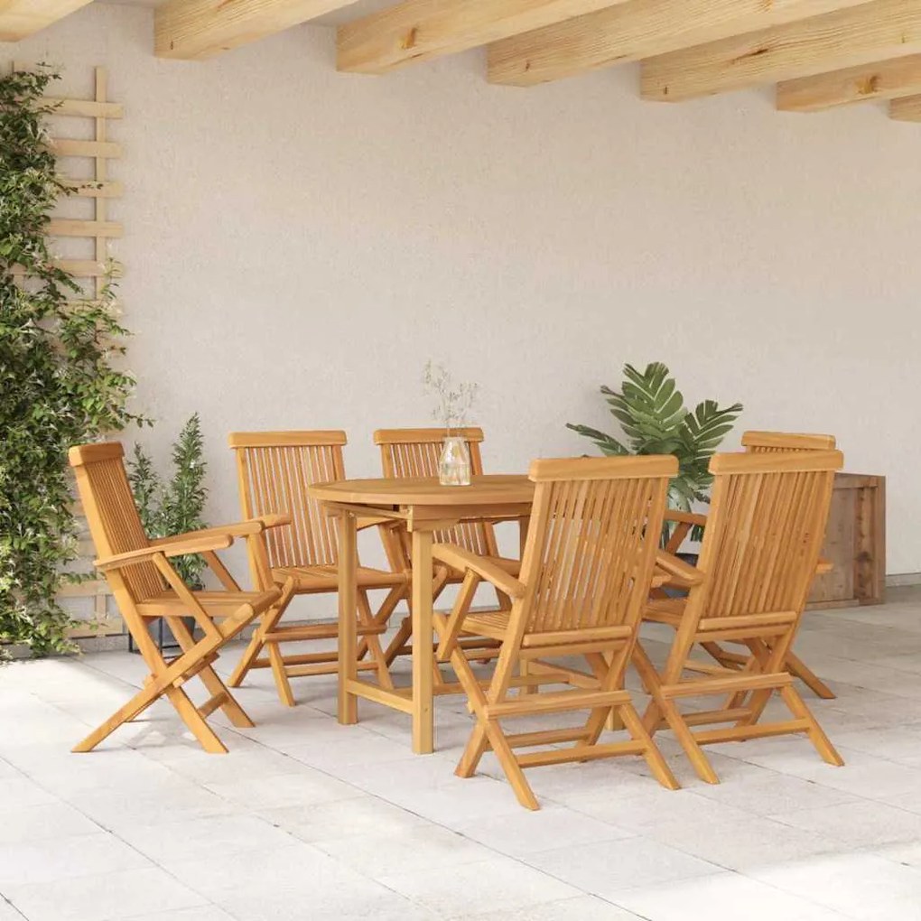 vidaXL Σετ 7 Τεμαχίων Για Κήπο Από Ξύλο Teak