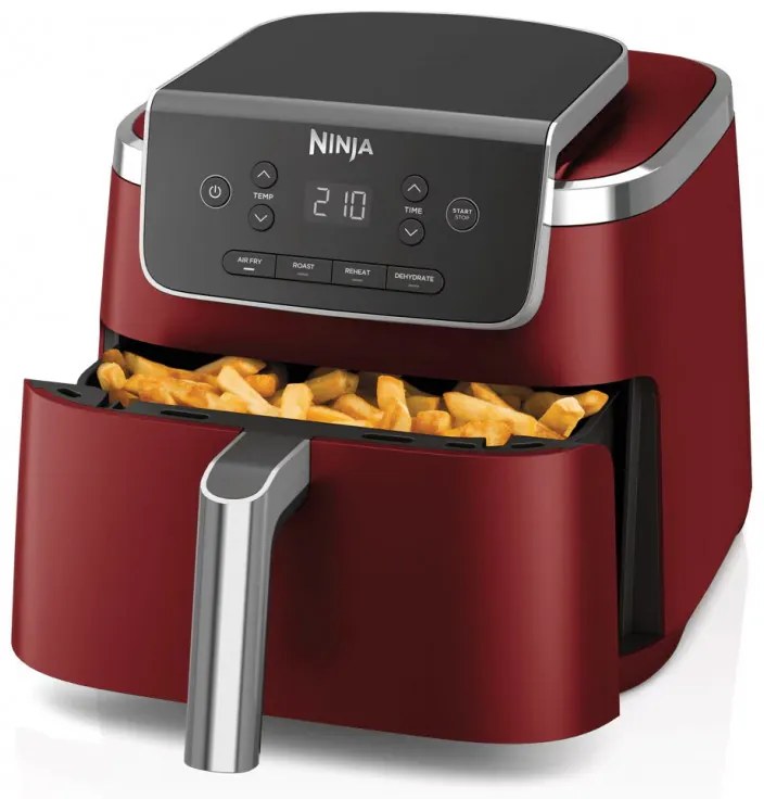Φριτέζα ζεστού αέρα Ninja AF140EUCM PRO, 1750W, 4,7 l, 40-240C, 4 προγράμματα, χρονοδιακόπτης, AirCrisp, αντικολλητική επίστρωση, Μπορντώ