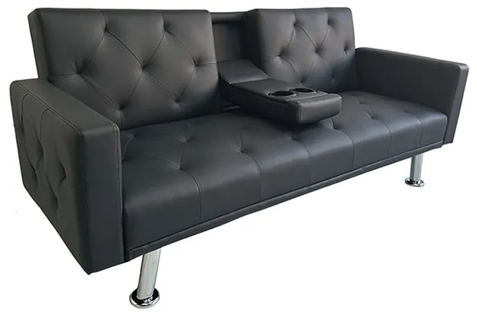 REST/ARMS BLACK PU ΚΑΝΑΠΕΣ-ΚΡΕΒΑΤΙ 188X88εκ.