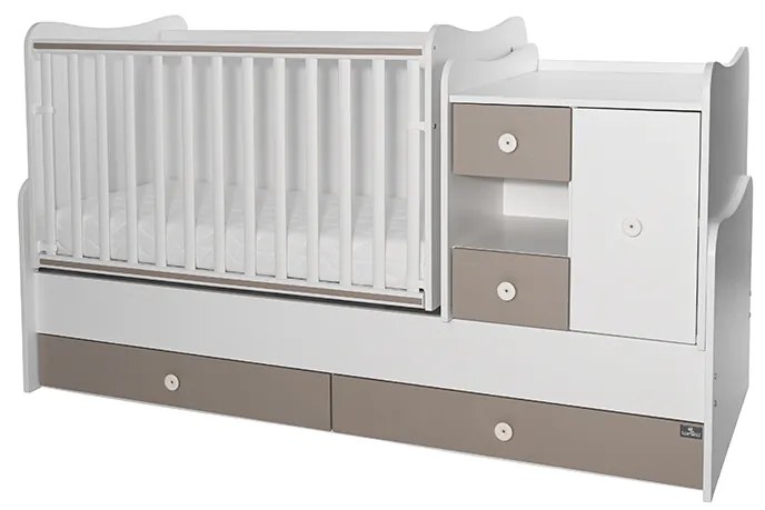 Πολυμορφικό βρεφικό κρεβάτι Mini Max  White &amp; String  10150500037A Lorelli