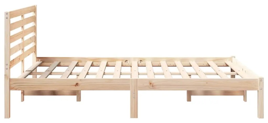 vidaXL Σκελετός Κρεβατιού Καφέ 120 x 200 cm Μασίφ ξύλο πεύκου