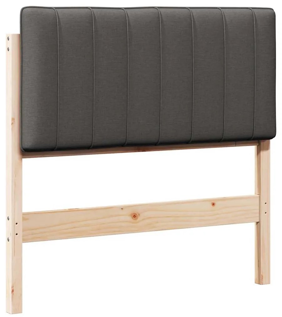 vidaXL Ταπετσαρισμένο κεφαλάρι με κεφαλάρι Καφέ και Σκούρο Γκρι 90 cm