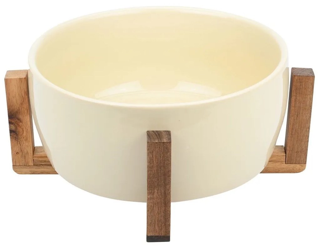 ESTIA ΣΑΛΑΤΙΕΡΑ ALLURE 28cm ΜΕ ΒΑΣΗ  IVORY
