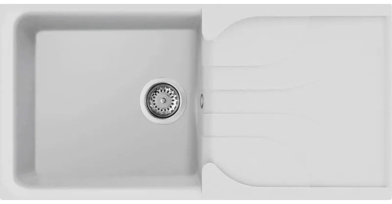 Elleci Ego 480 Ένθετος Νεροχύτης κουζίνας Bianco Titano 68 100x50cm