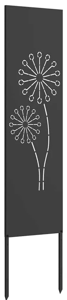 vidaXL Οθόνη Ιδιωτικότητας Κήπου Μαιανδρικό σχέδιο Μαύρο 32 χ 140 εκ