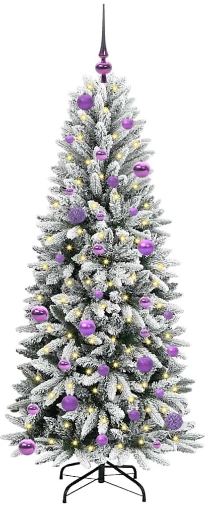 vidaXL Τεχνητό Χριστουγεννιάτικο Δέντρο με 150 LED Λευκό 150 cm