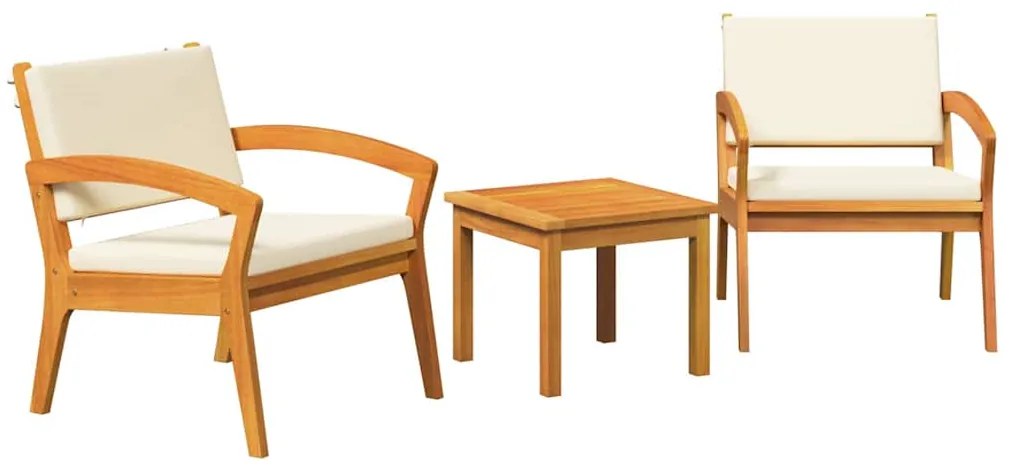 vidaXL Σετ μπιστρό με μαξιλάρι 3 pcs Καφέ Πολυεστέρας