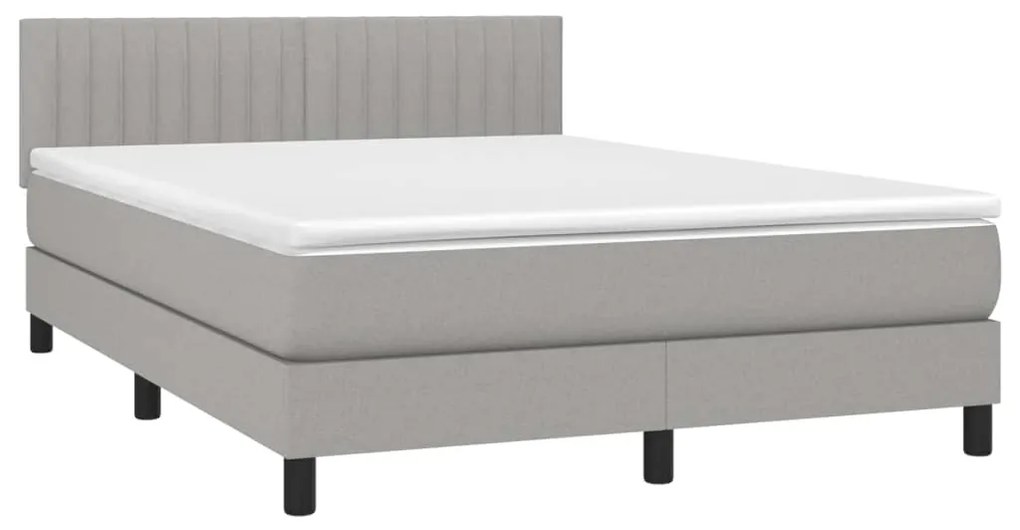 ΚΡΕΒΑΤΙ BOXSPRING ΜΕ ΣΤΡΩΜΑ ΑΝΟΙΧΤΟ ΓΚΡΙ 140X200 ΕΚ. ΥΦΑΣΜΑΤΙΝΟ 3140217