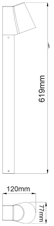 LED COB POST LUMINAIRE 6W 400LM 100° 230V AC 3.000K DARK GREY CRI80 IP54 30.000HRS - LG0510G-620 - LG0510G-620