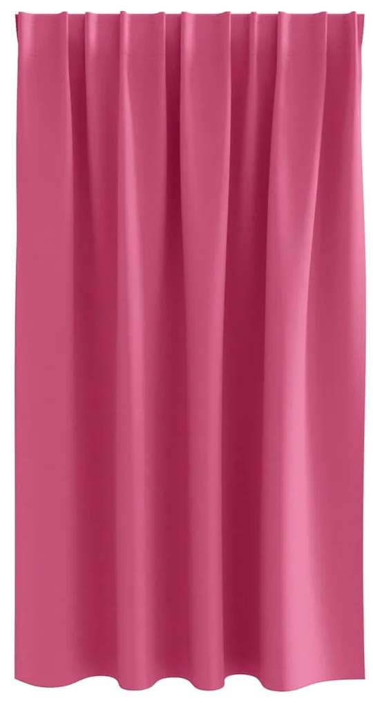 vidaXL Κουρτίνες με κουρτίνες 2 pcs Φωτεινό Ροζ 140x140cm Πολυεστέρας