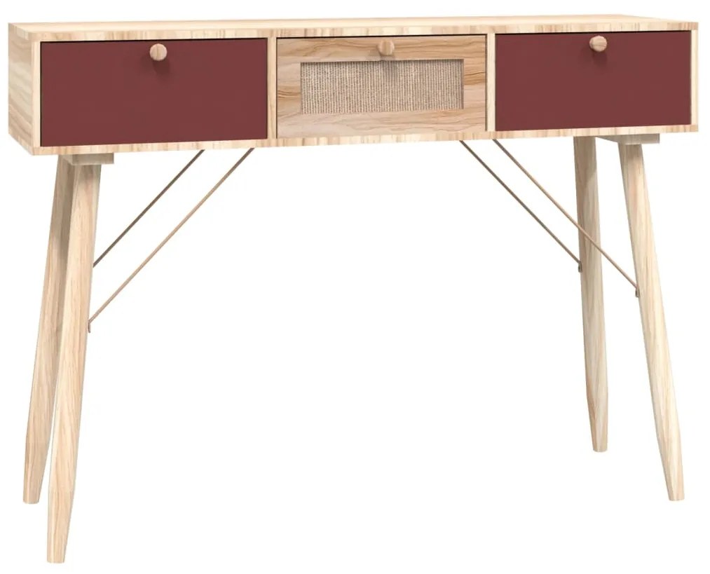 vidaXL Τραπέζι Κονσόλα με Συρτάρια 105x30x75 εκ. Επεξεργασμένο Ξύλο