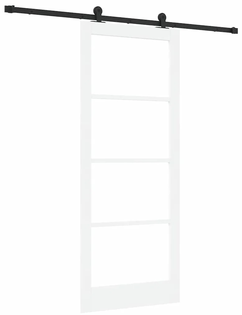vidaXL Συρόμενη Πόρτα ORKDAL Λευκό 86 x 211 cm Ξύλο και μέταλλο