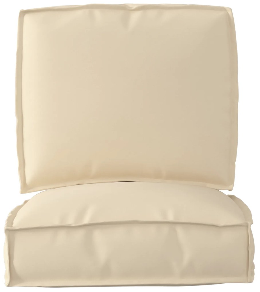 vidaXL Σετ Μαξιλαριών Πάγου 2 pcs Μπεζ 50 x 50 x 12 cm Ύφασμα Oxford