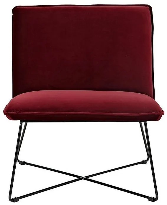 Πολυθρόνα Riverton 331, Κόκκινο, 81x70x78cm, Ταπισερί, Πόδια: Μεταλλικά