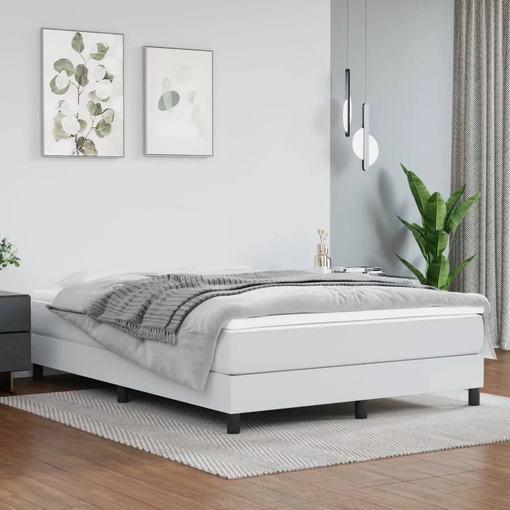 ΠΛΑΙΣΙΟ ΚΡΕΒΑΤΙΟΥ BOXSPRING ΛΕΥΚΟ 140X190 ΕΚ. ΣΥΝΘΕΤΙΚΟ ΔΕΡΜΑ 3120695