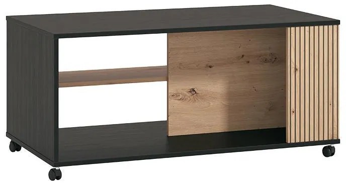 Τραπεζάκι Σαλονιού Correze Mαύρος Δρύς - Artisan Oak 101x55x47 εκ. 101x55x47 εκ.