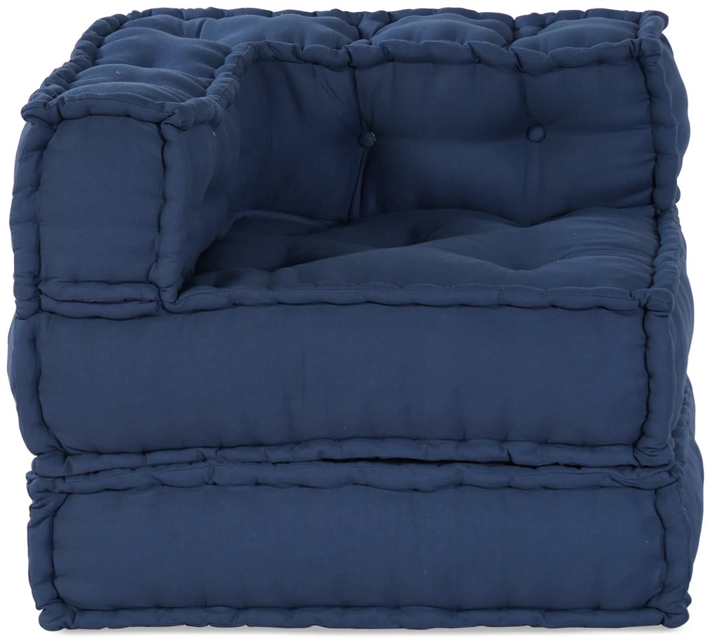 vidaXL Μοντέρνος Πούφ Indigo 70x70x54 Ύφασμα