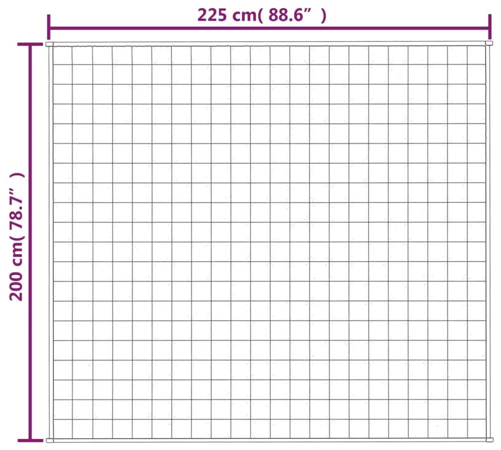 vidaXL Κουβέρτα Βαρύτητας Ανοιχτό Κρεμ 200 x 225 εκ. 9 κ. Υφασμάτινη