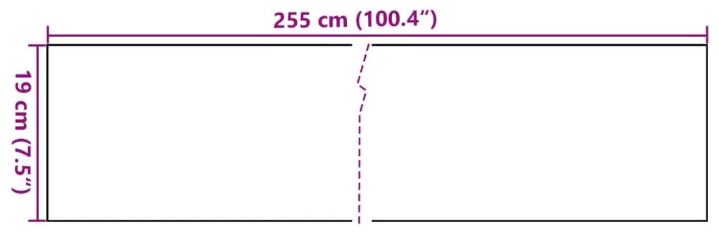 ΔΙΑΧΩΡΙΣΤΙΚΟ ΒΕΡΑΝΤΑΣ 5 ΤΕΜ. ΛΕΥΚΟ 255X19 ΕΚ. ΣΥΝΘΕΤΙΚΟ ΡΑΤΑΝ 156312