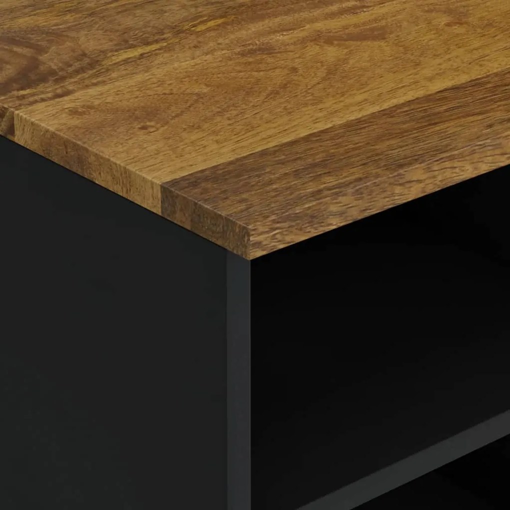 vidaXL Έπιπλο Τηλεόρασης 100x33x46 εκ. Μασίφ Ξύλο Μάνγκο &amp; Επεξ. Ξύλο