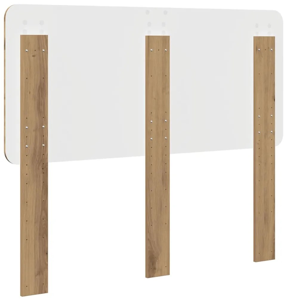 vidaXL Κεφαλάρι με κεφαλάρι Artisan Oak 135 cm Επεξεργασμένο ξύλο