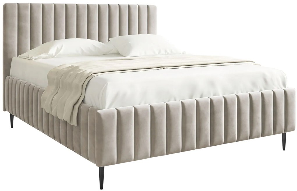 Επενδυμένο κρεβάτι Lewezo-Mpez-180 x 200