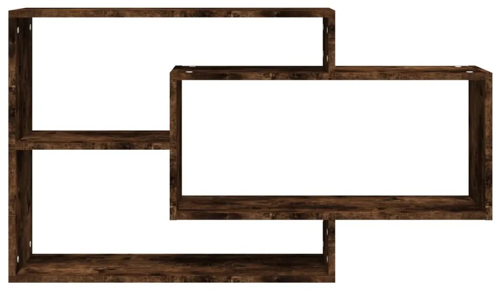 vidaXL Ράφι Τοίχου Καπνιστή Δρυς 104 x 20 x 58,5 εκ. από Επεξεργ. Ξύλο