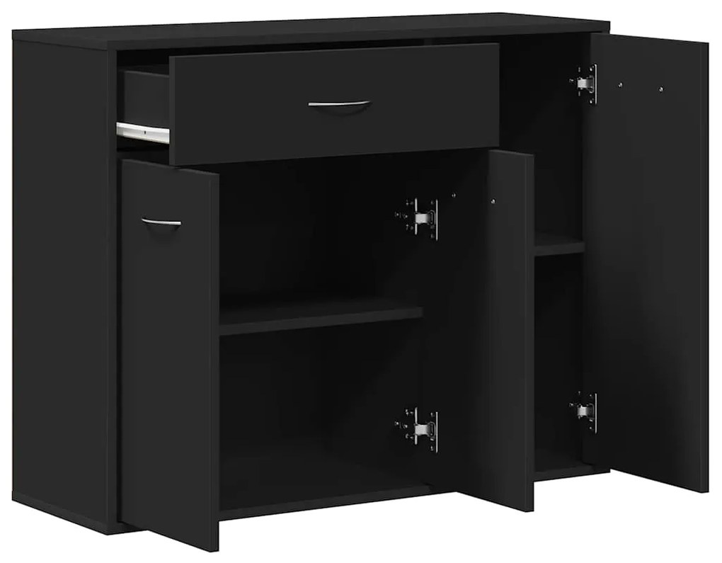 vidaXL Μπουφές Μαύρος 88 x 30 x 70 εκ. από Επεξ. Ξύλο